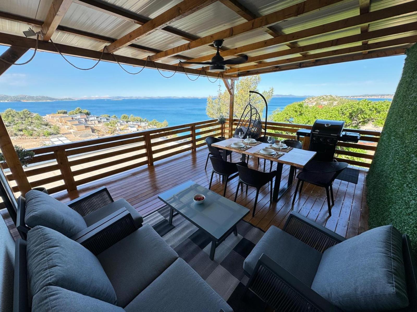 D-View Premium Mobile Home - Panoramic Seaview - 150 M From Beach, Free Parking Drage Luaran gambar