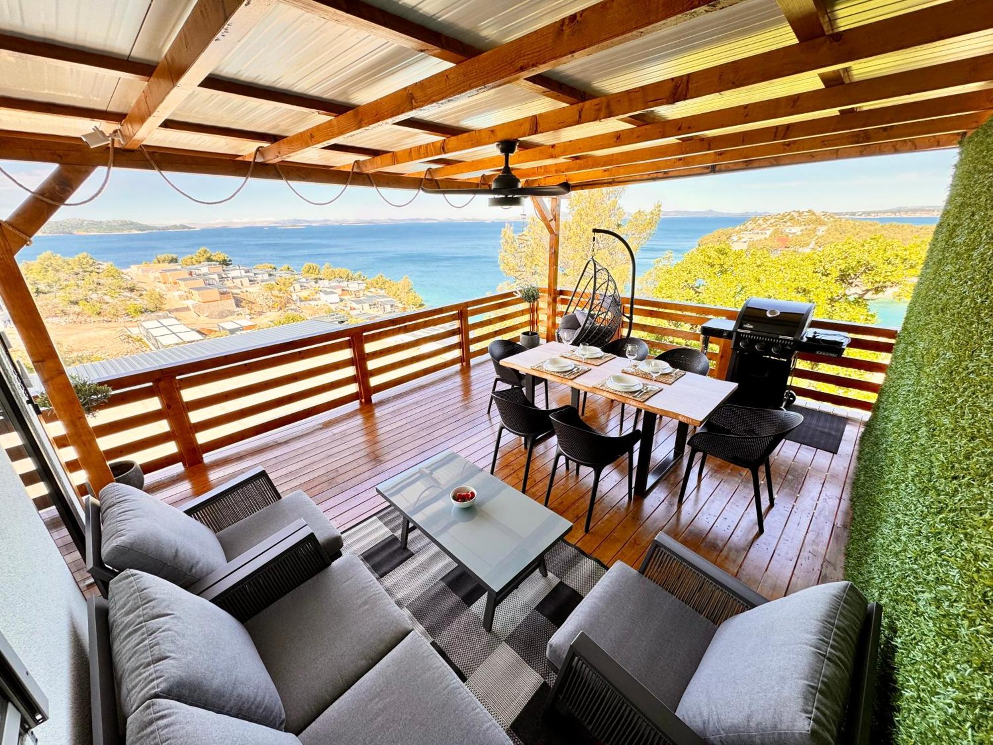 D-View Premium Mobile Home - Panoramic Seaview - 150 M From Beach, Free Parking Drage Luaran gambar
